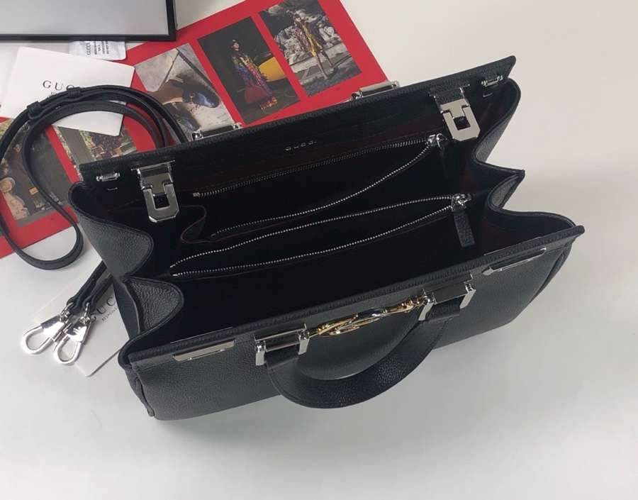 Gucci Zumi grainy leather small top handle bag 569712 1B90X 1000